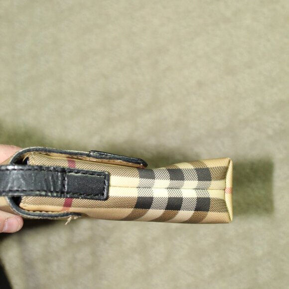 Burberry London Women´s NovaCheck Pattern Coated Canvas Beige  Handbag - Picture 10 of 16